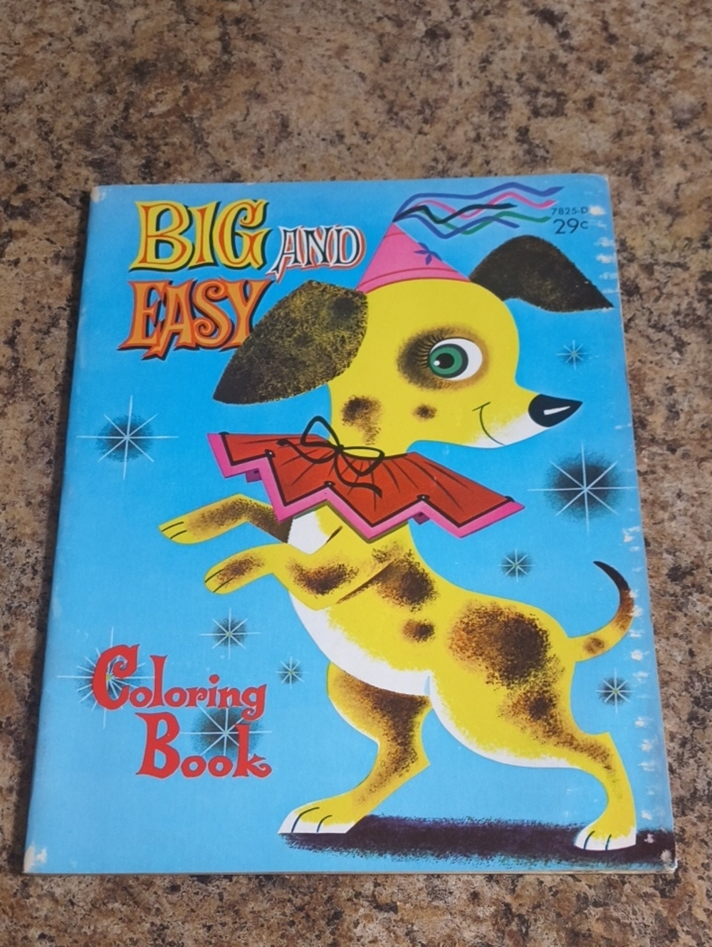 Vintage 1962 Big and Easy Yellow Puppy Coloring Book